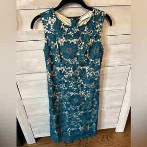 NY&C green lined lace dress 2